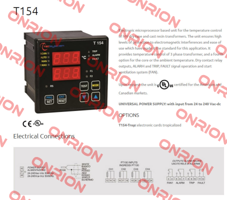 T154 obsolete/replaced by P/N: 1CN0155 Type: T154 ED 16  Tecsystem