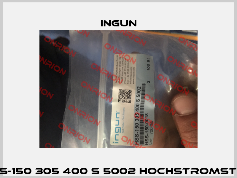 HSS-150 305 400 S 5002 Hochstromstift Ingun