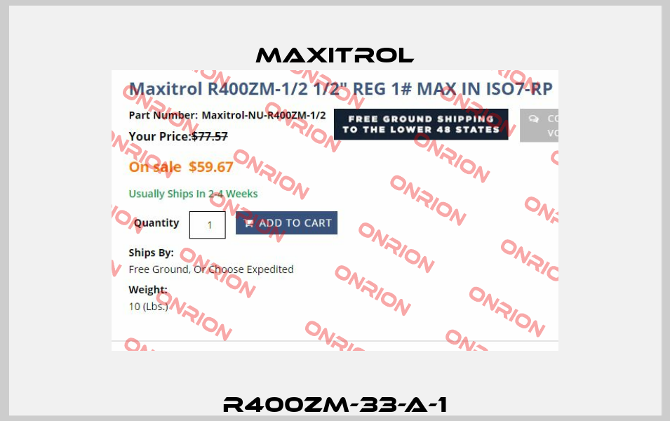 R400ZM-33-A-1 Maxitrol