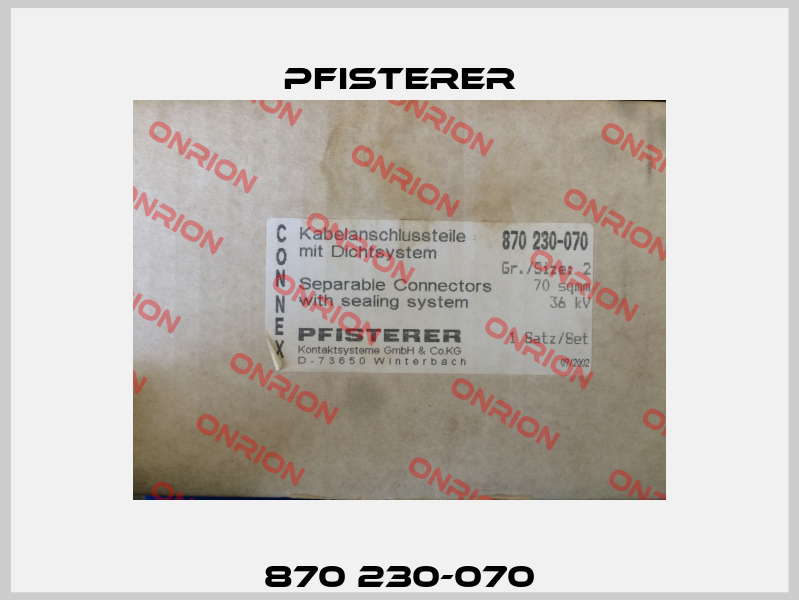 870 230-070 Pfisterer