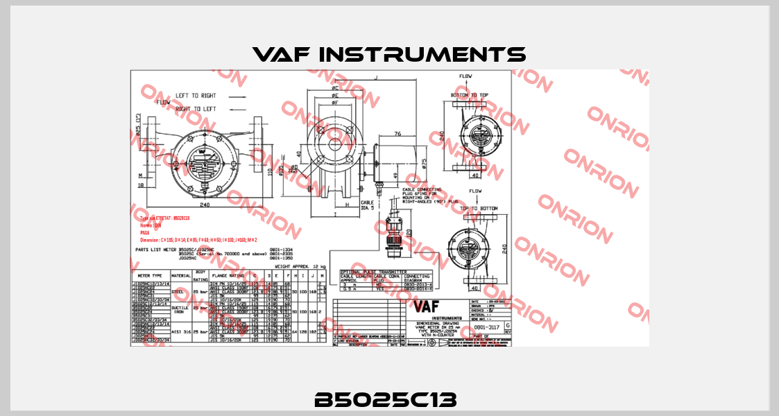 B5025C13  VAF Instruments