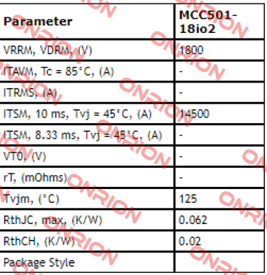 MCC501-18IO2 Ixys Corporation