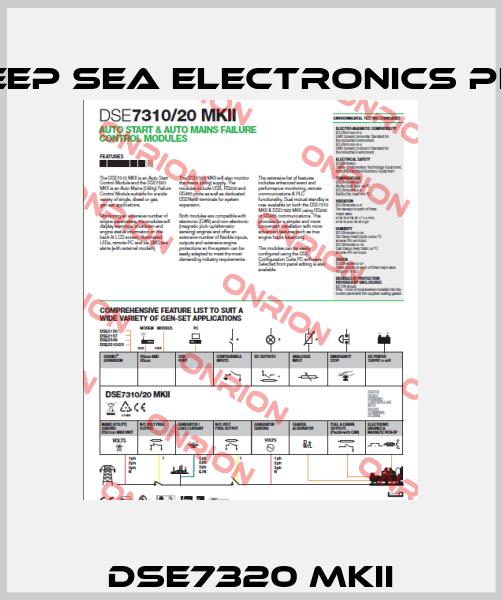 DSE7320 MKII DEEP SEA ELECTRONICS PLC