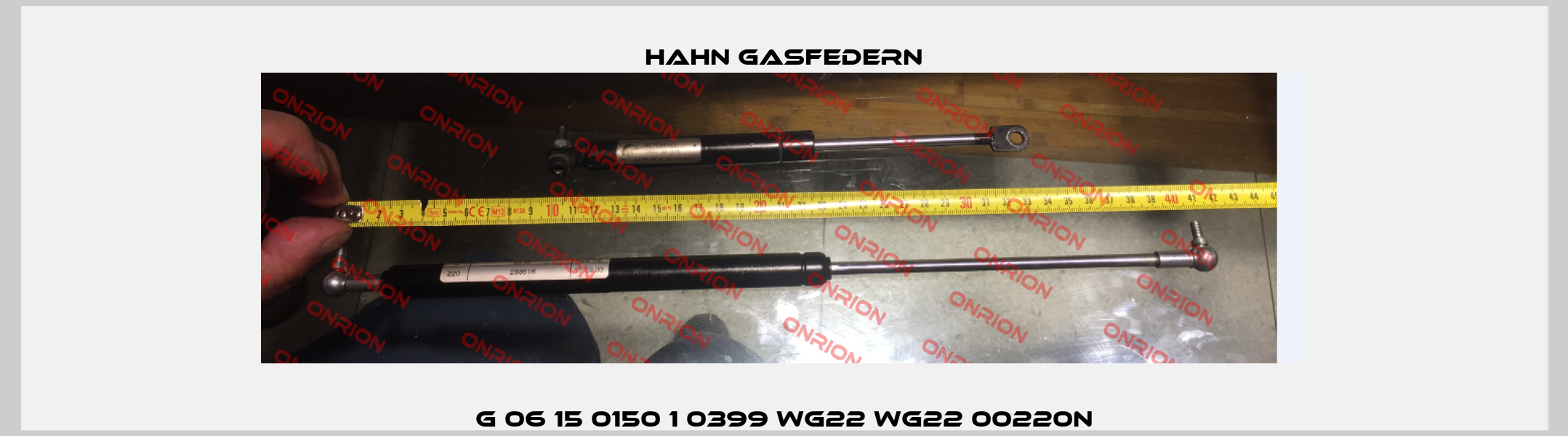 G 06 15 0150 1 0399 WG22 WG22 00220N Hahn Gasfedern