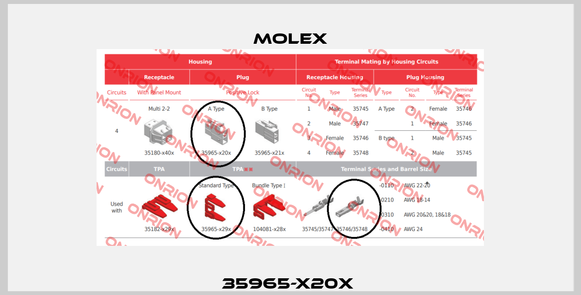 35965-x20x  Molex
