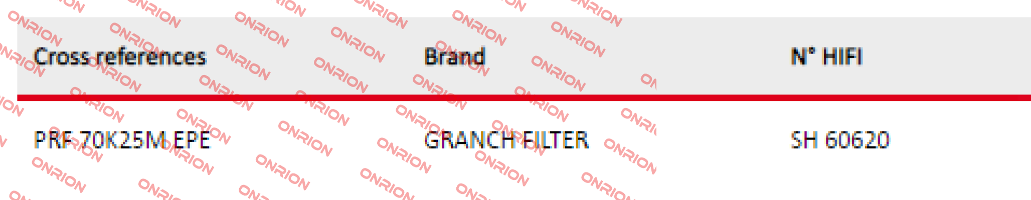 PRF70K25MEPE GRANCH FILTER