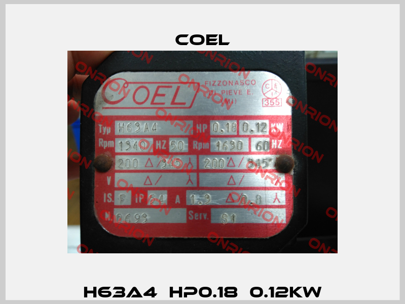 H63A4　HP0.18　0.12KW Coel