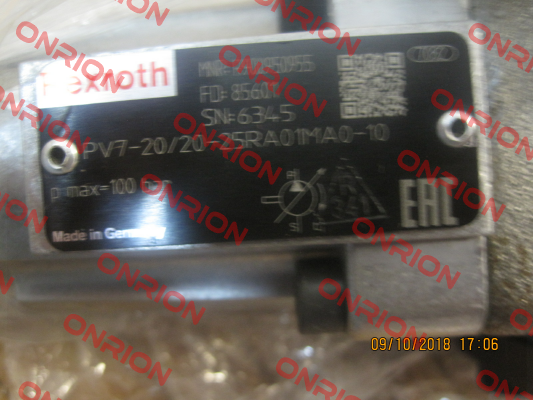 P/N: R900950953 Type: PV7-20/20-20RA01MA0-10 Rexroth