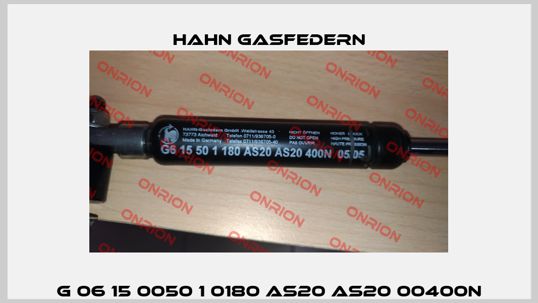 G 06 15 0050 1 0180 AS20 AS20 00400N Hahn Gasfedern