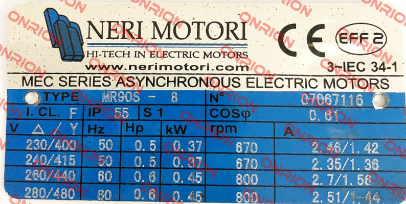 T090S 8P Neri Motori