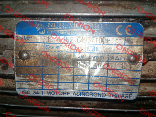 IN71C4 obsolete, replaced by T 71C 4 220/380 60 IP55 CLF Neri Motori