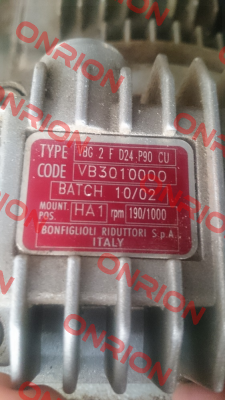 VBG 2F D24 P90 CU Cod:VB3010000 Bonfiglioli