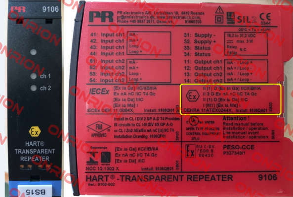 9106B1B Pr Electronics