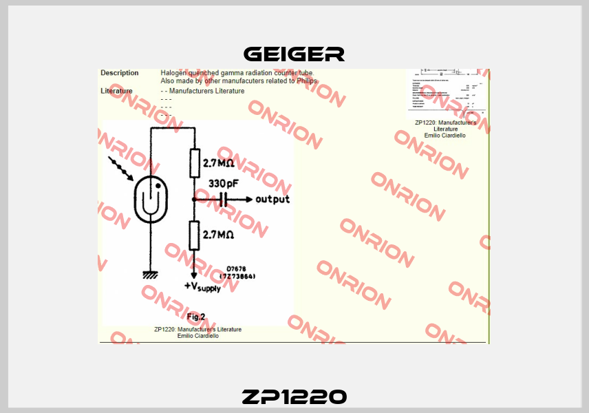 ZP1220 Geiger