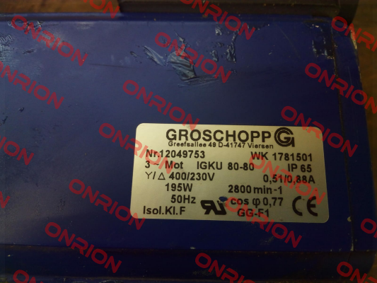 IGKU80-80/VE31-K-R-31 (10:1) Groschopp