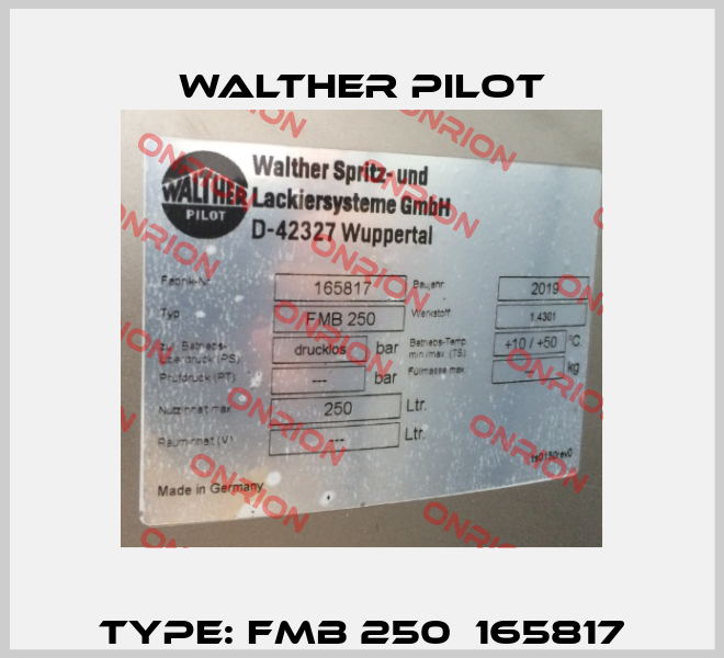 Type: FMB 250  165817 Walther Pilot