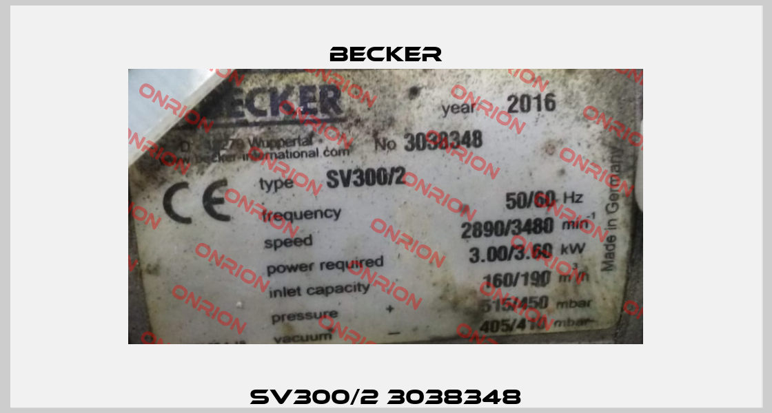 SV300/2 3038348 Becker