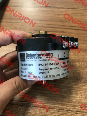 RV 230/1 G0045 230/0-230V 1A Schuntermann Transformatoren