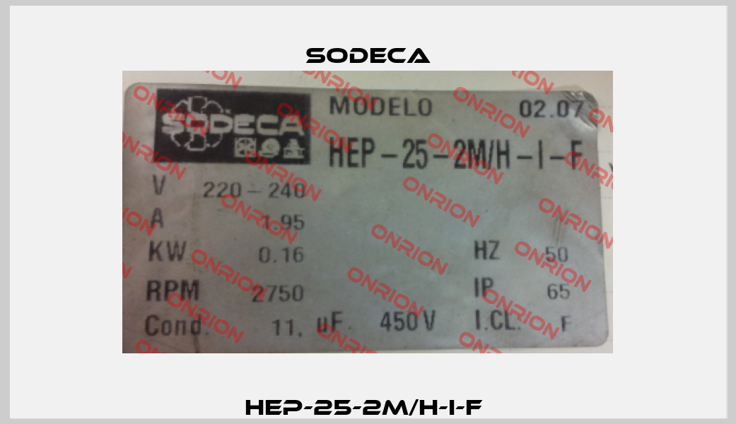 HEP-25-2M/H-I-F  Sodeca