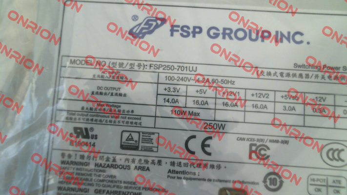 9PA250CK12 / FSP250-701UJ Fsp