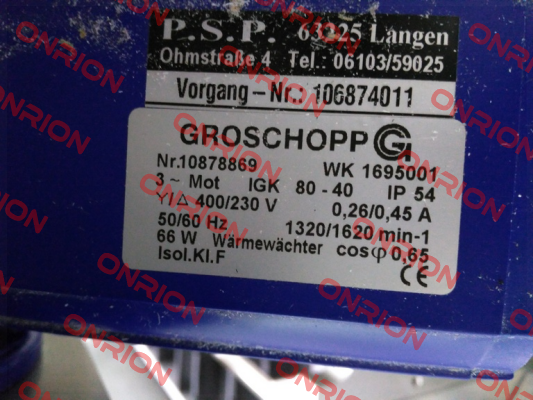 IGKU80-40/Z20  Groschopp