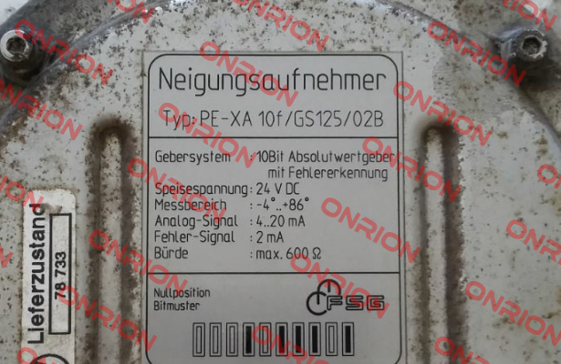 TYP: PE-XA 10 f/GS125/02B (OEM) - not available FSG Fernsteuergeräte