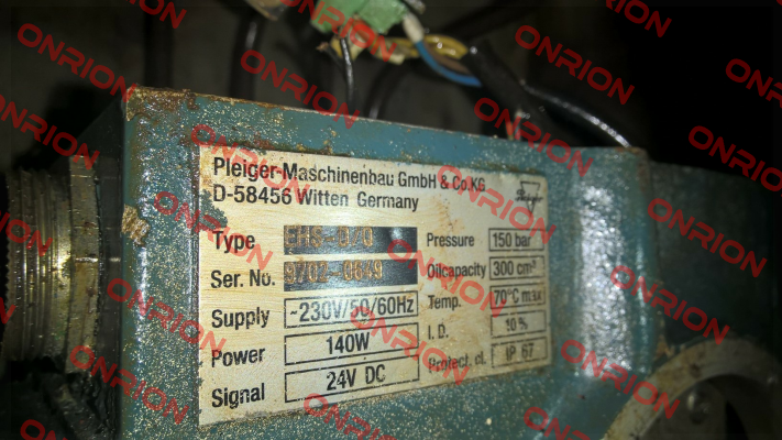 EHS-070 - obsolete, replaced by EHS-D/Q2  Pleiger