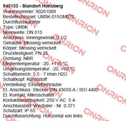 UM3K-015GM070 Honsberg