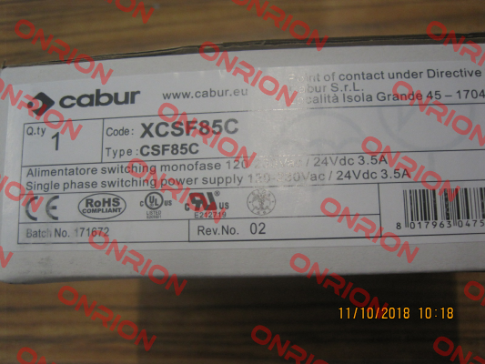 XCSF85C Cabur