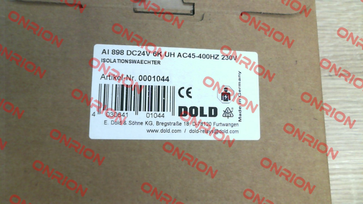 0001044 / AI 898 DC24V 6K UH AC45-400HZ 230V Dold