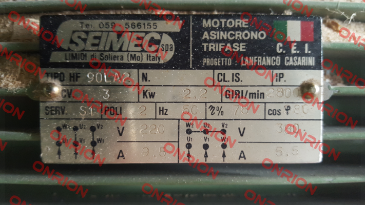 Brake pad for 90LA2 obsolete  Seimec (Rossi)