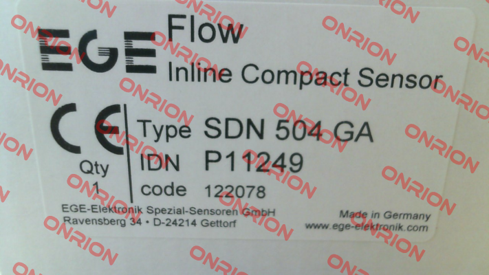 P11249, Type: SDN 504 GA Ege