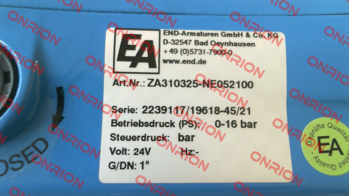 ZA310325-NE052100 End Armaturen