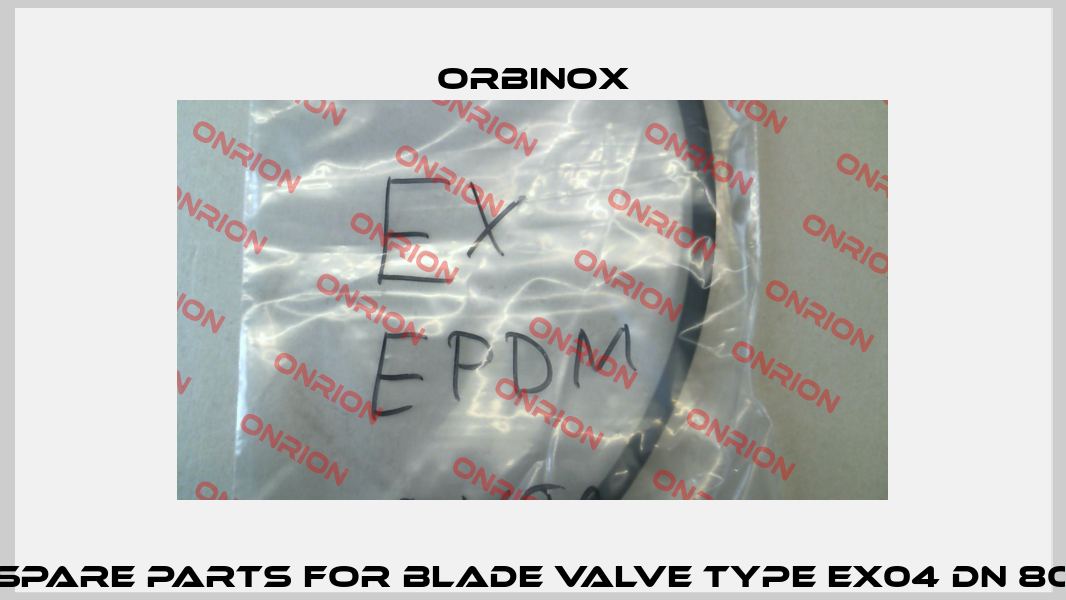 Spare parts for blade valve type EX04 DN 80 Orbinox