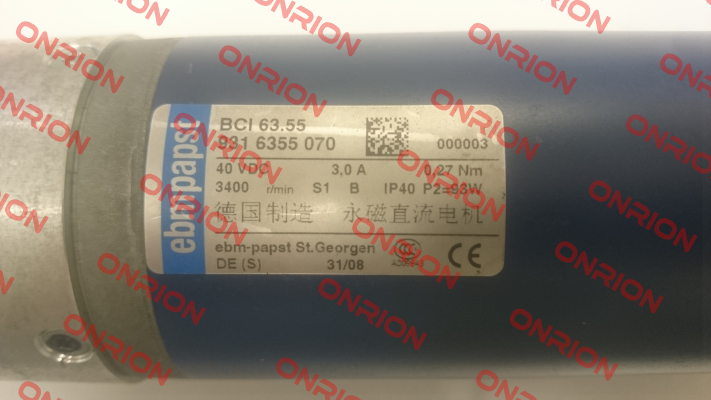 BCI 63.55  931 6355 070 40VDC OEM EBM Papst