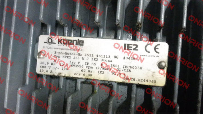 3-ph-Motor-Nr 1511 461113 06 #34396 - OEM  Küenle