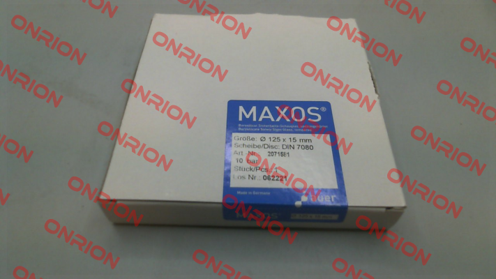 DIN 7080-10 125x15mm Maxos