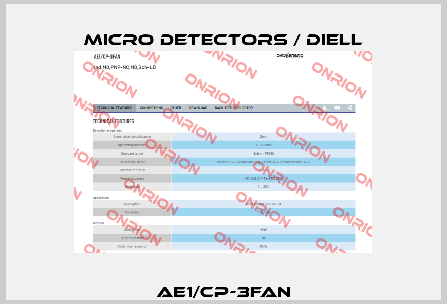 AE1/CP-3FAN Micro Detectors / Diell