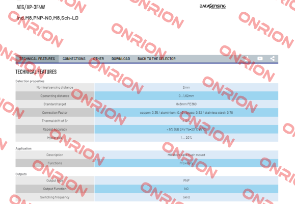 AE6/AP-3F4W Micro Detectors / Diell