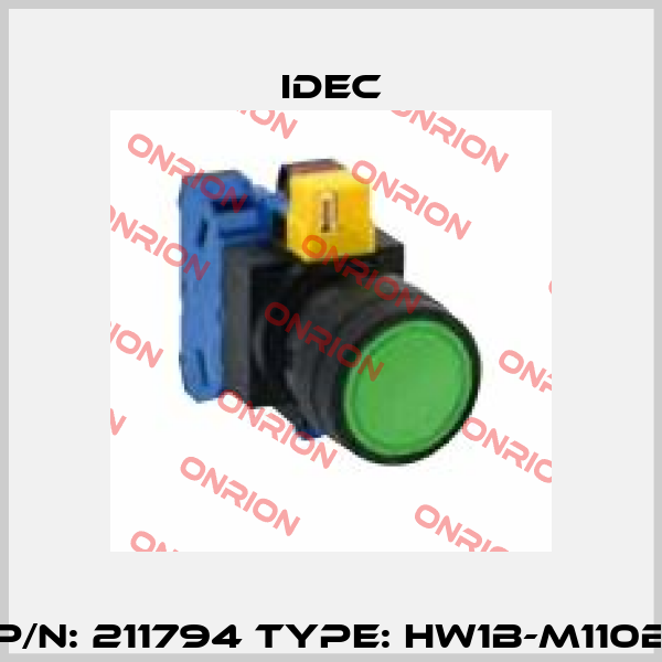 P/N: 211794 Type: HW1B-M110B Idec