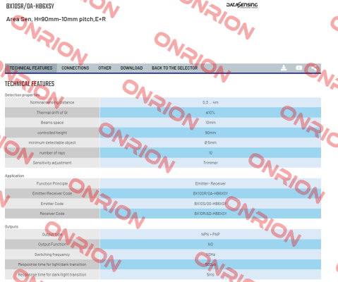 BX10SR/0A-HB6XSY Micro Detectors / Diell