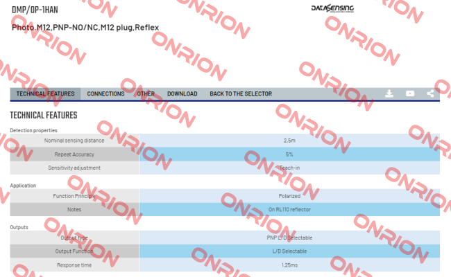 DMP/0P-1HAN Micro Detectors / Diell