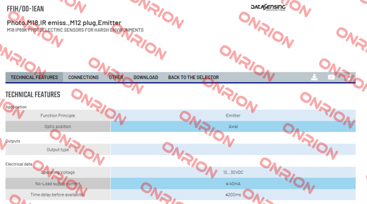 FFIH/00-1EAN Micro Detectors / Diell