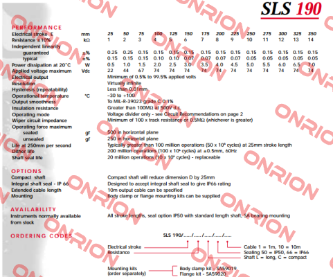 SLS190/25/1K/L/50/1/N Penny & Giles