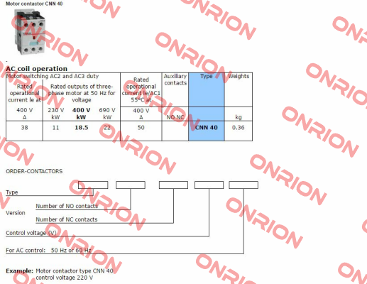 CNN 40 00 220V/60Hz RADE KONCAR