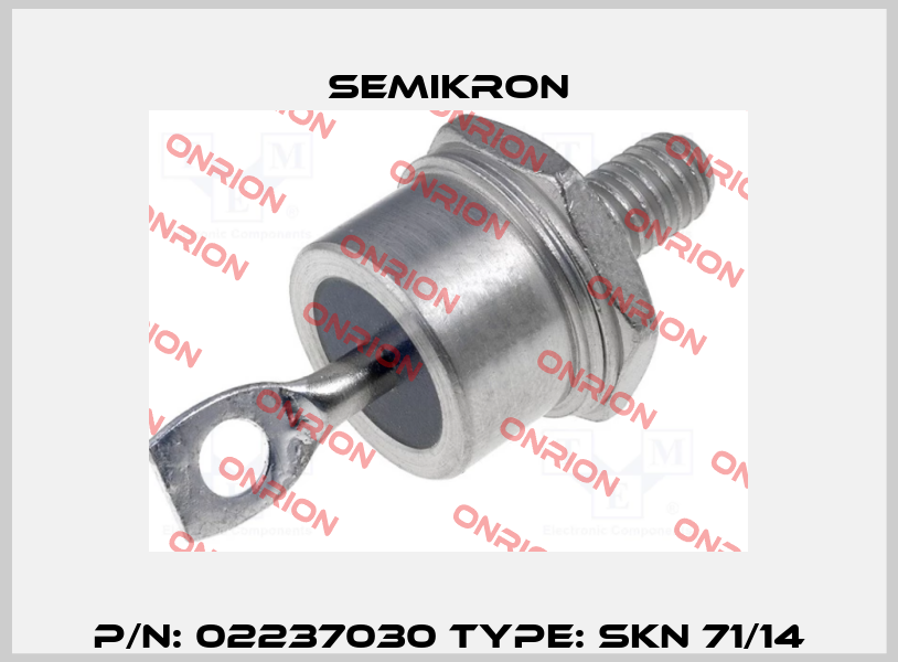 P/N: 02237030 Type: SKN 71/14 Semikron