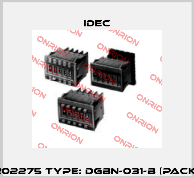 P/N: 202275 Type: DGBN-031-B (pack x20) Idec