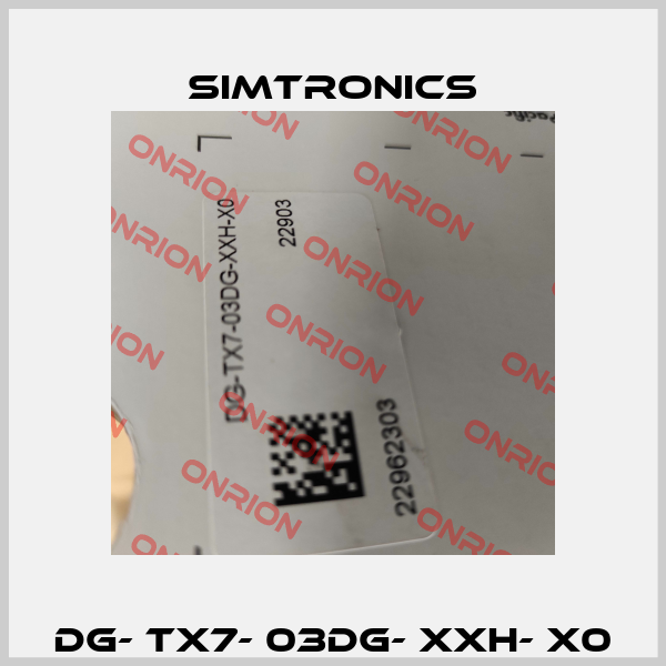 DG- TX7- 03DG- XXH- X0 Simtronics