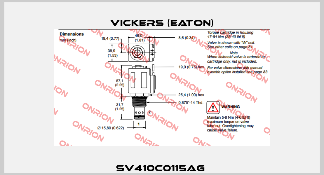 SV410C0115AG  Vickers (Eaton)