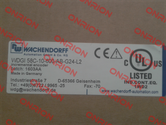 Coupling 10mmx40mm for encoder WDGI 58C-10-600-AB-G24-L2  Wachendorff